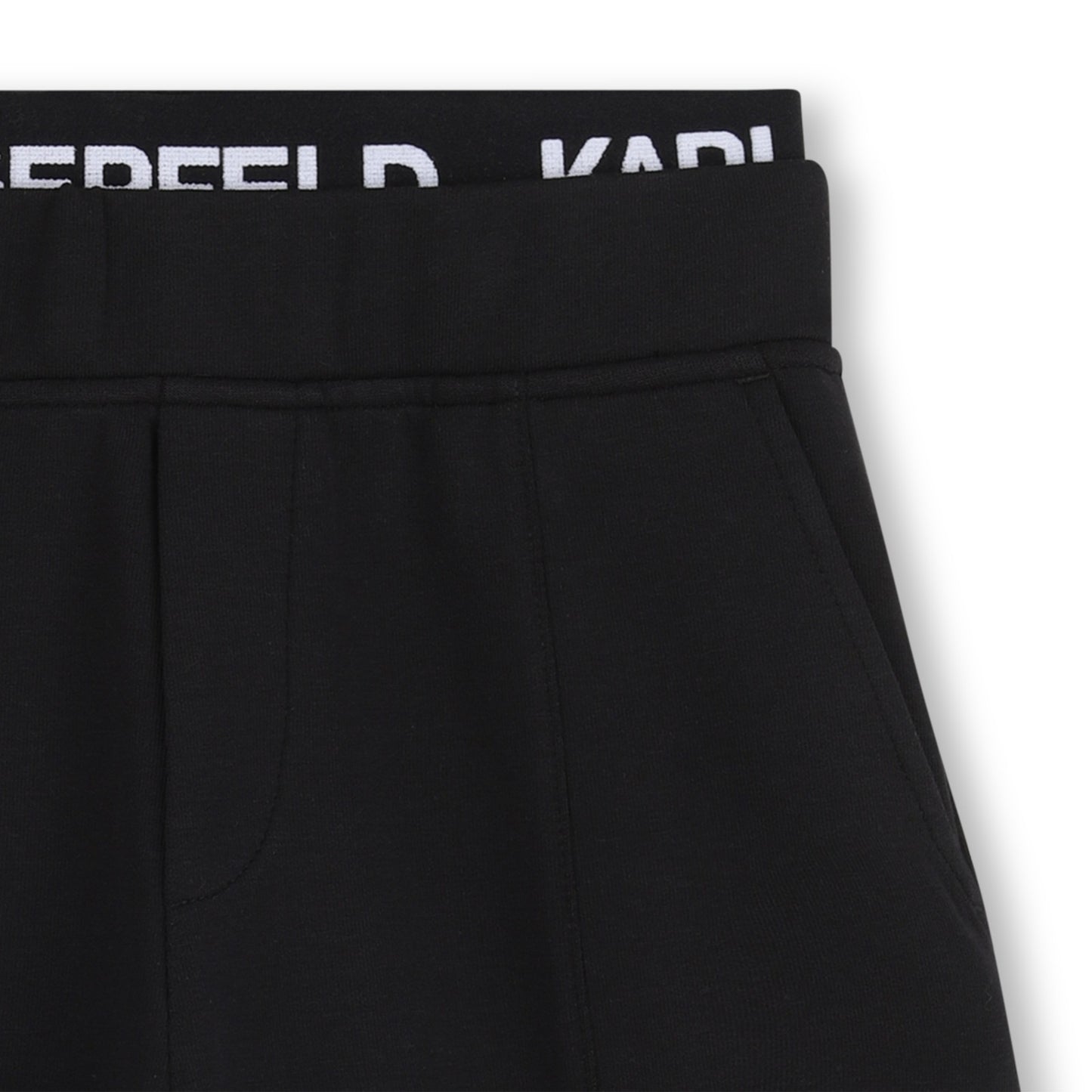 KARL LAGERFELD - Black Cotton Bermuda