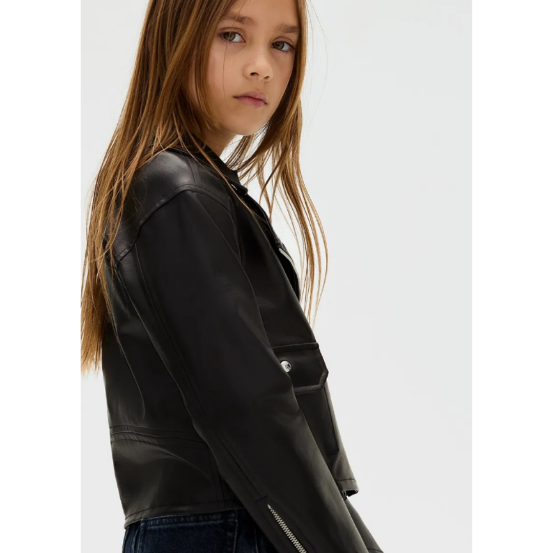 Calvin Klein - Black Leather Shiny Jacket