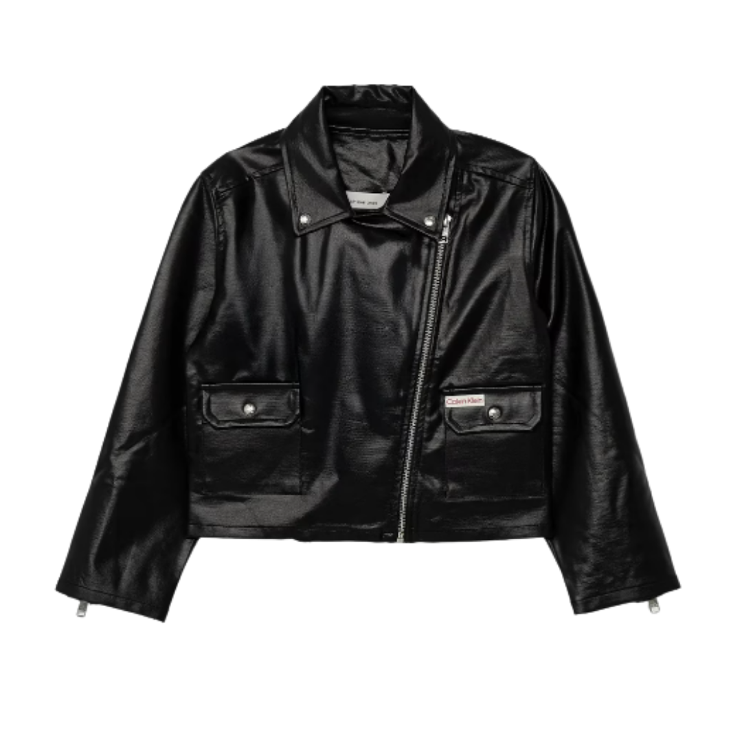 Calvin Klein - Black Leather Shiny Jacket
