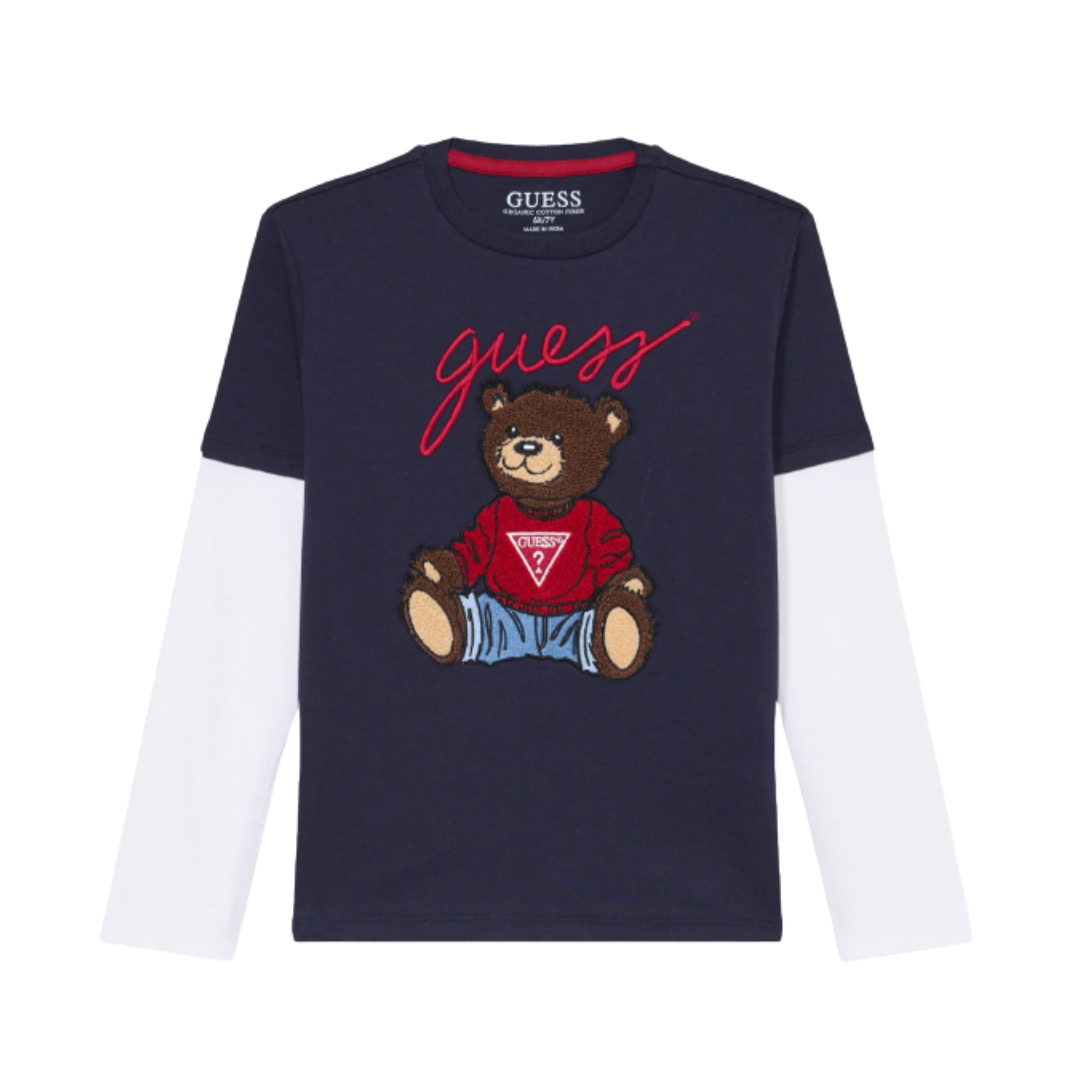 Guess - Navy Blue 2 Colours Bear Top