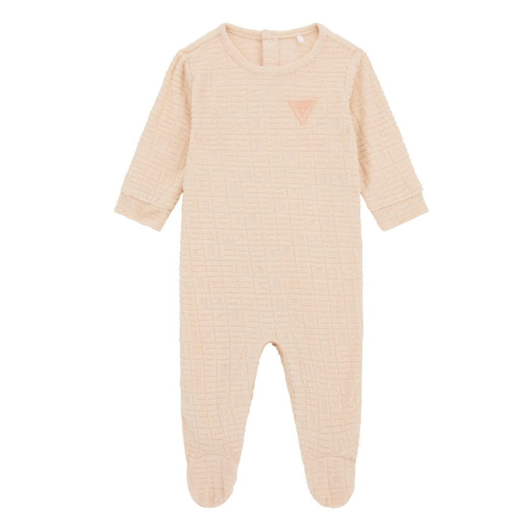 Guess - Beige Cotton Baby Grow