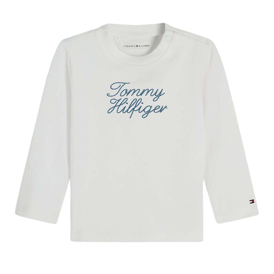 Tommy Hilfiger - White Stripe Letters Top
