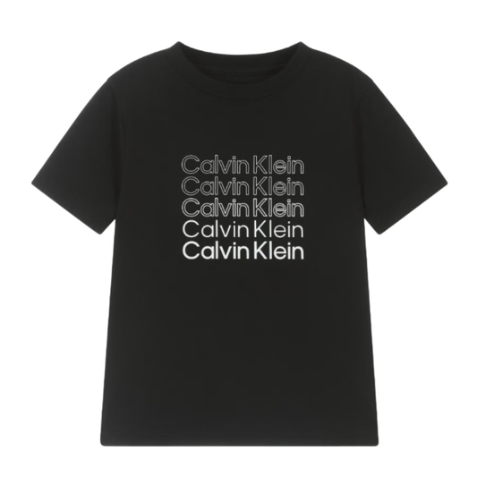 Calvin Klein - Black Stacked Logo Top