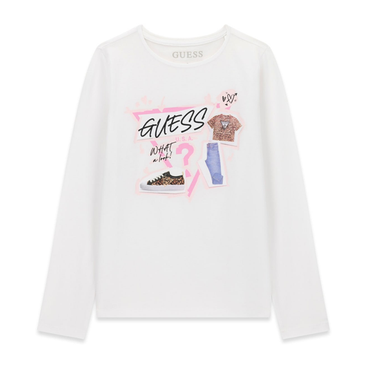 Guess - White Street Style Top
