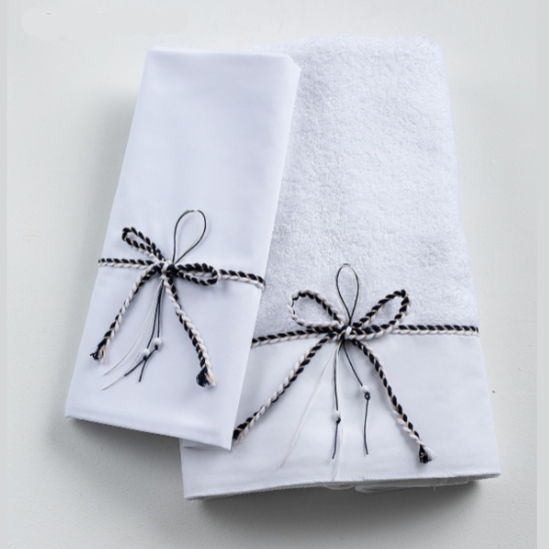 Boys Christening Oilcloths - Code: LA101 White-Blue