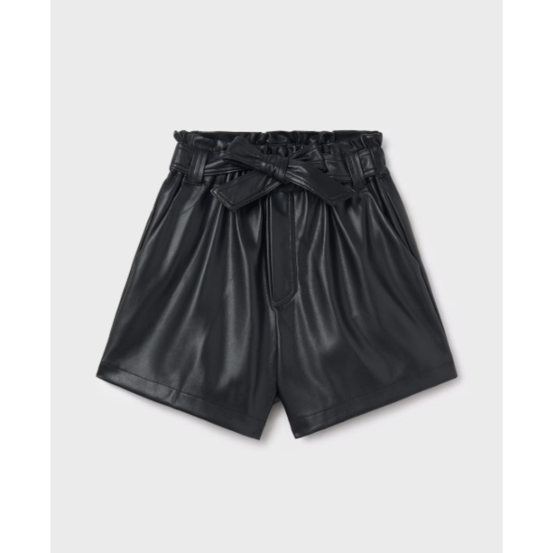 Mayoral - Black Shiny Leather Short