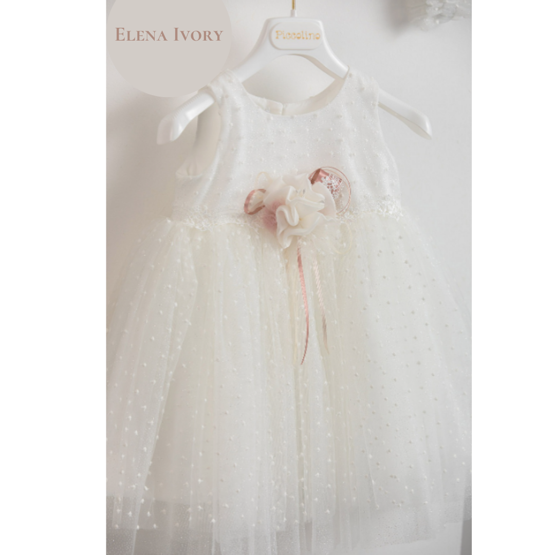 Girls Christening Dress - Code: Elena Ivory