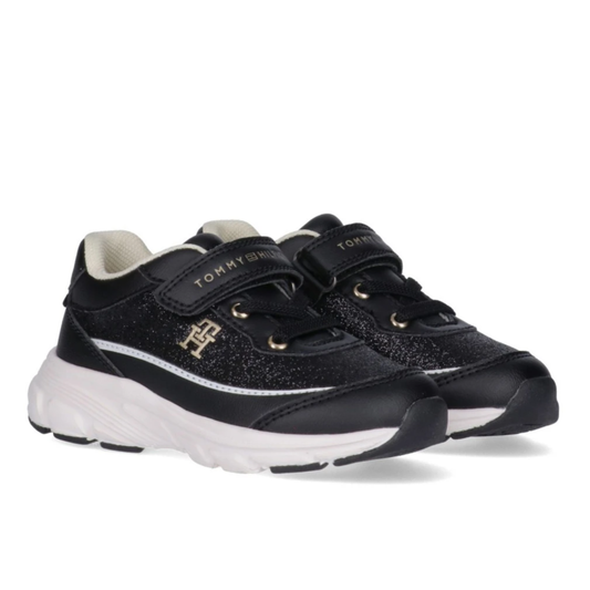 Tommy Hilfiger - Girls Black Low Cut Lace up Sneakers