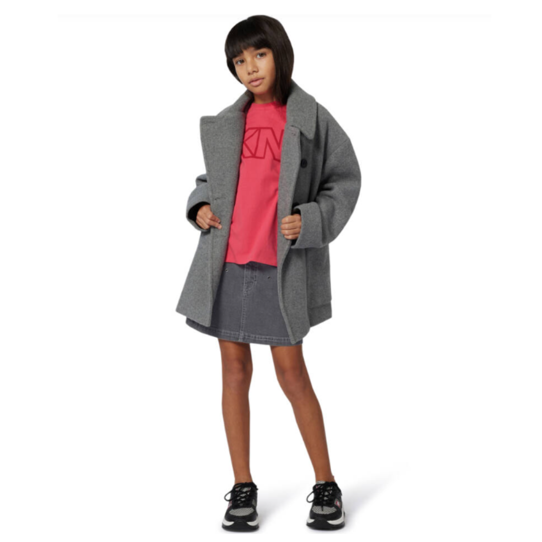 DKNY - Girls Black Washed Denim Skirt