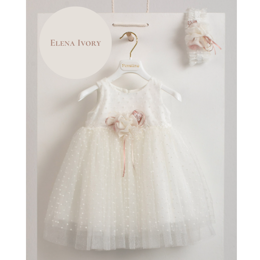 Girls Christening Dress - Code: Elena Ivory