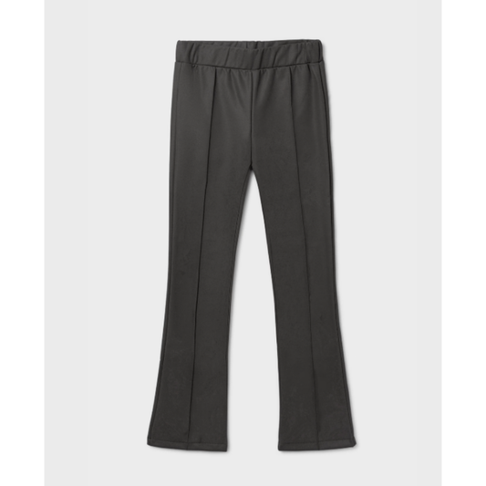 Mayoral - Black Mat Leather Flare Trouser