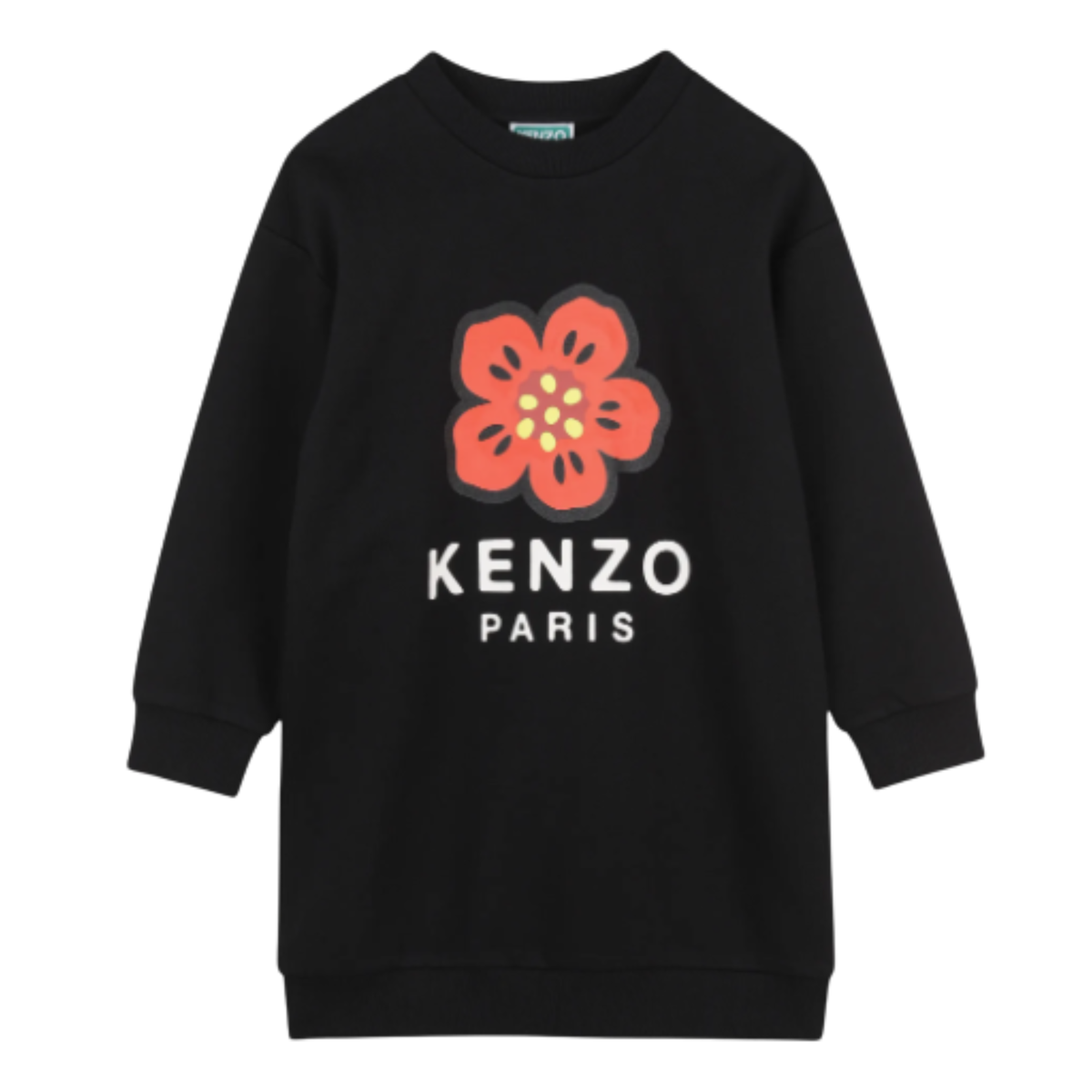 KENZO - Black Cotton Kenzo Flower Dress