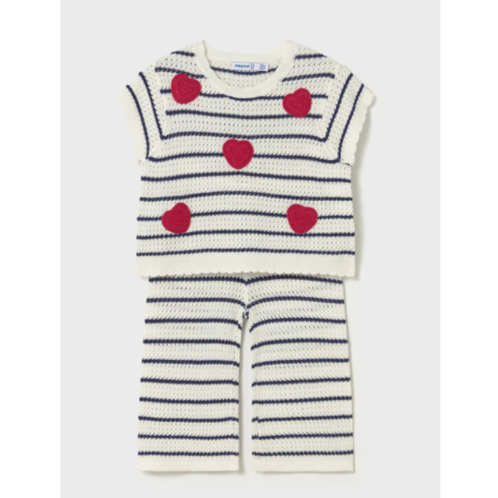 Mayoral - Knitted Summer Set with Hearts