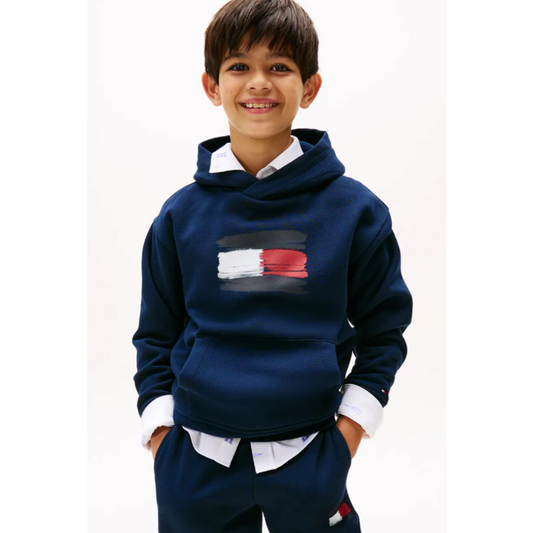 Tommy Hilfiger - Blue Logo Flag Hoodie
