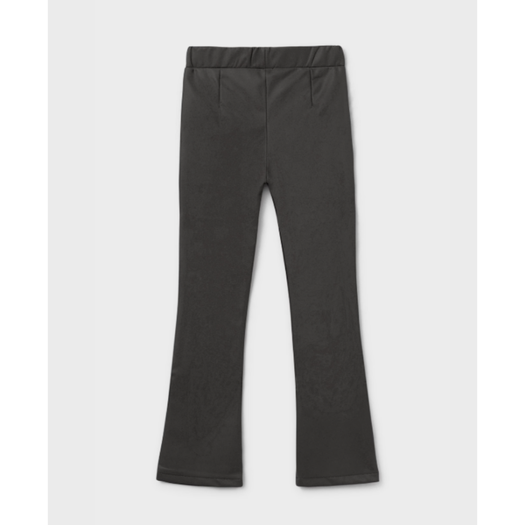 Mayoral - Black Mat Leather Flare Trouser
