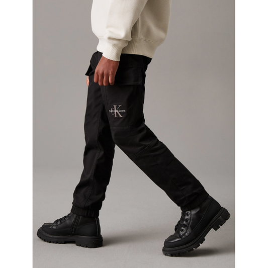 Calvin Klein - Black Logo Cargo Trouser