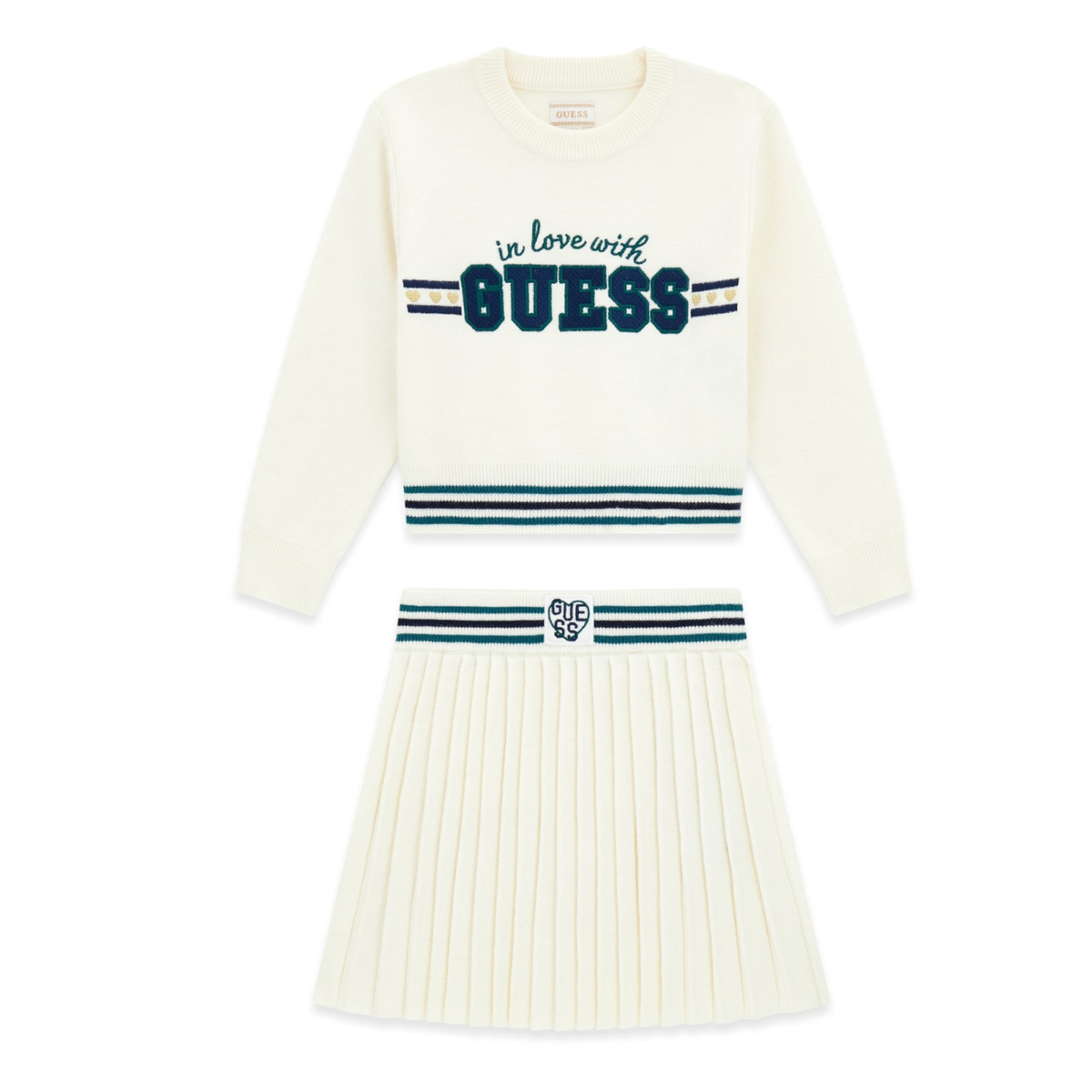 Guess - Ivory Knitted Skirt Set