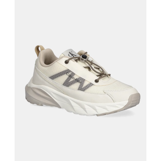 Calvin Klein - Beige Low Cut Lace Up CK Shoes