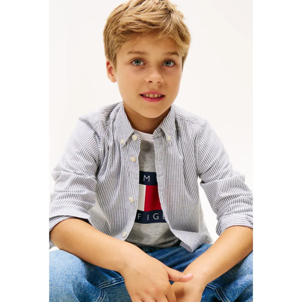 Tommy Hilfiger - Flex Ithaca Navy Blue Stripes Shirt