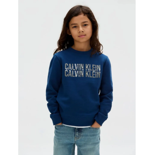 Calvin Klein - Sea Coloured Cotton Sweatshirt