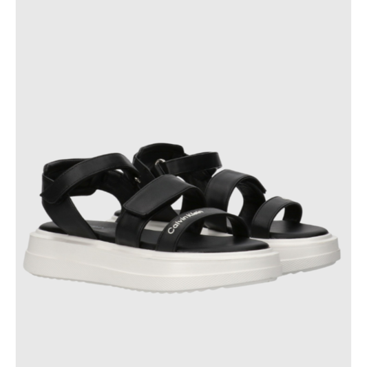 Calvin Klein - Black Leather Sandals