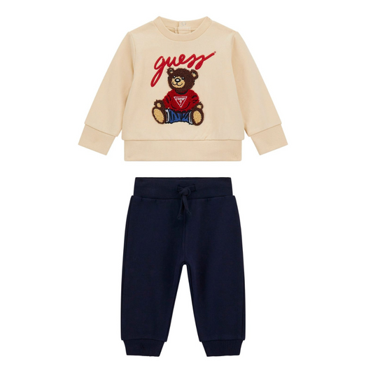 Guess - Boys Cotton Teddy Bear Baby Tracksuit