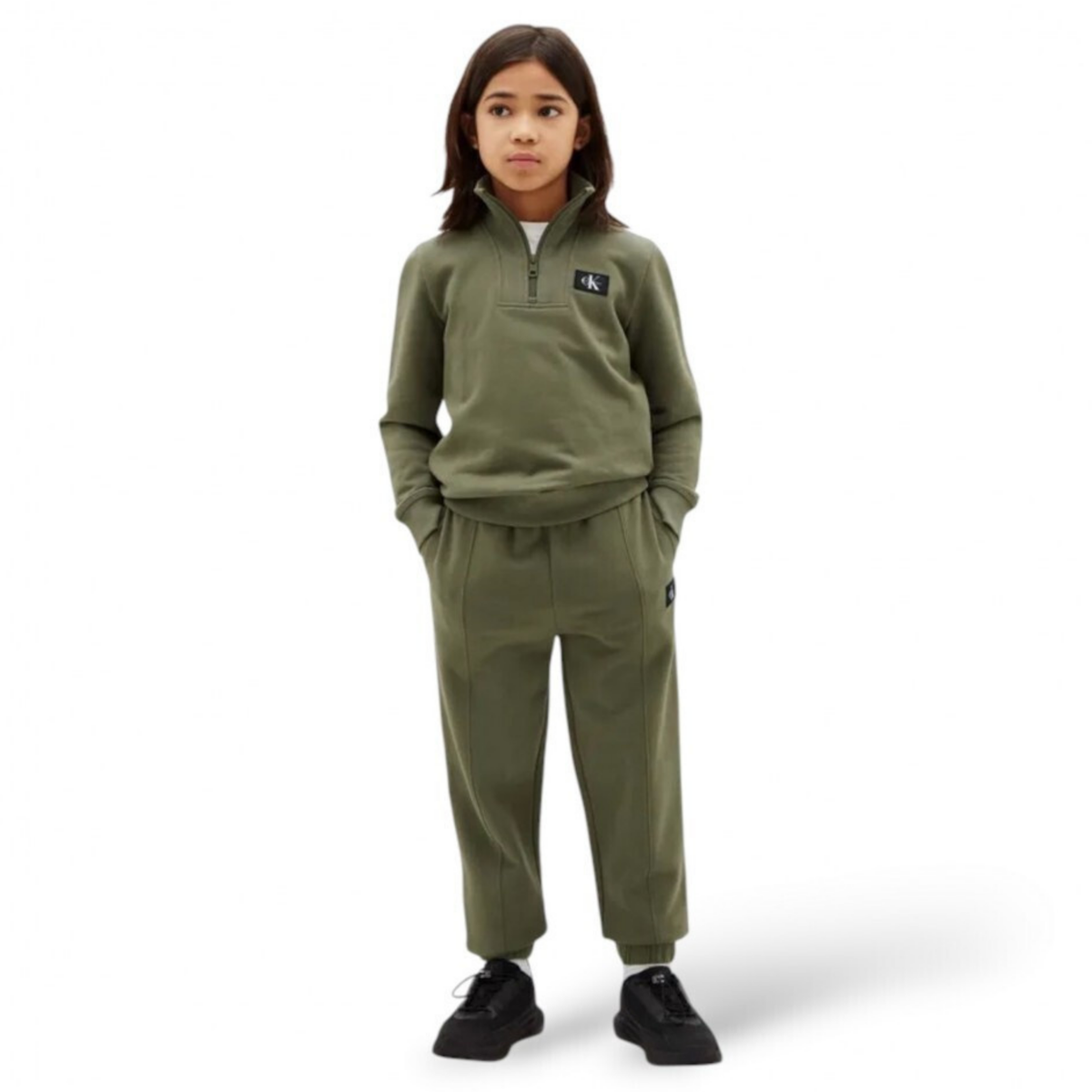 Calvin Klein - Khaki Zipped Sweatshirt