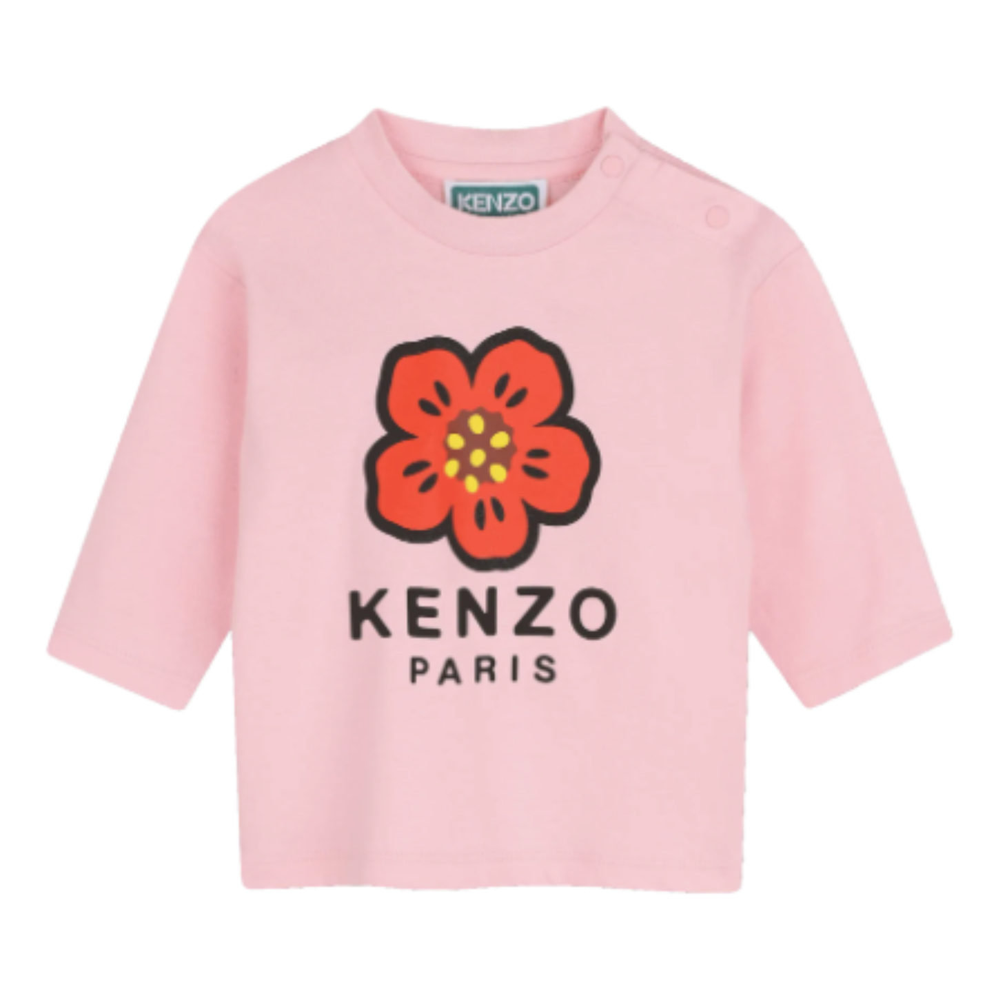 KENZO - Pink Cotton Flowery Top