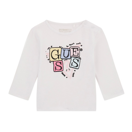Guess - Triangle Logo White Top