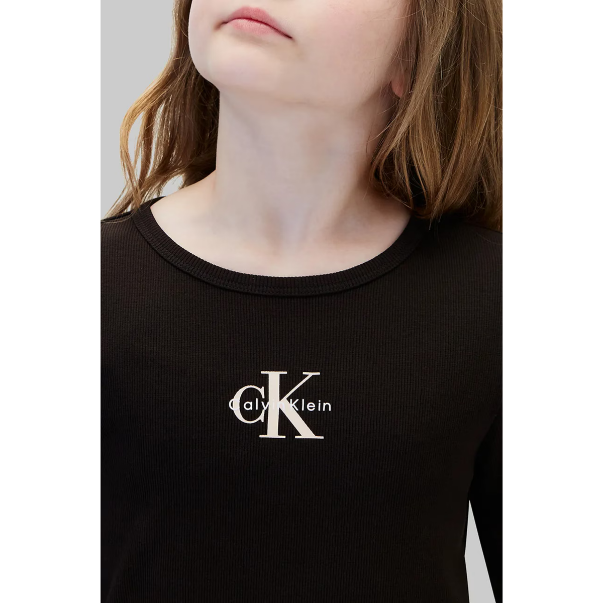Calvin Klein - Black Monologo Rib LS Top