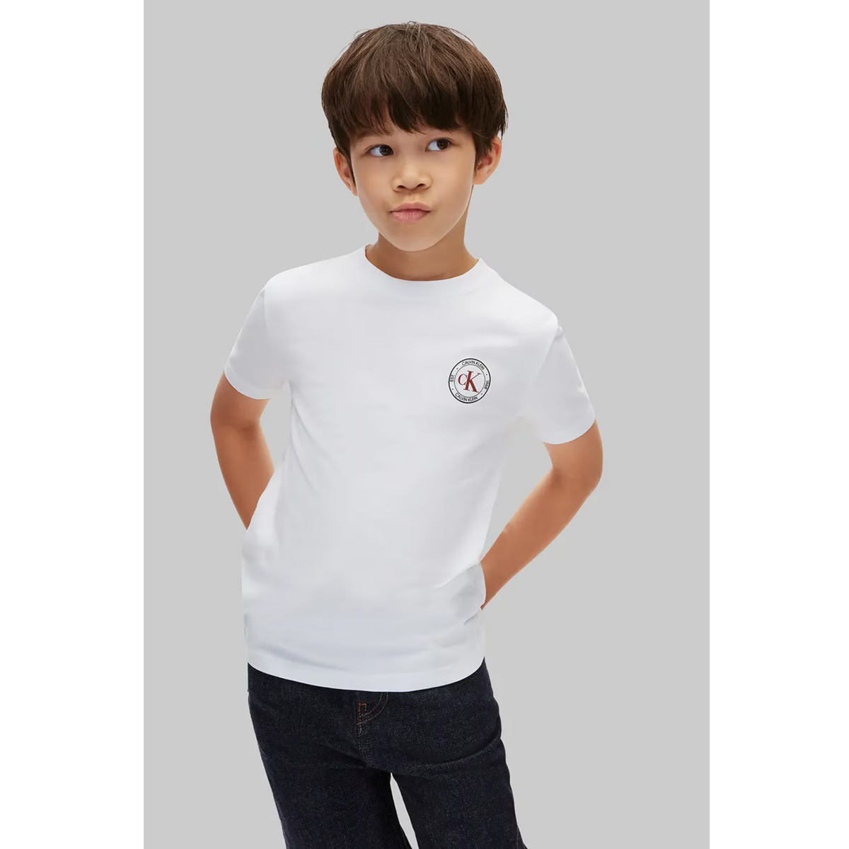 Calvin Klein - White Small Chest Circle Top