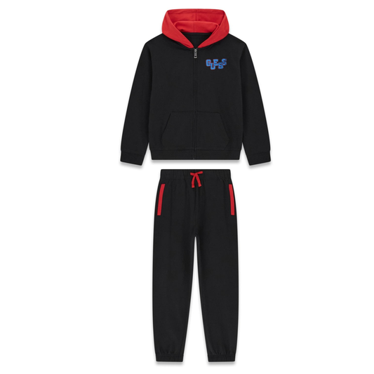 Guess - Black Teenagers Cotton Tracksuit