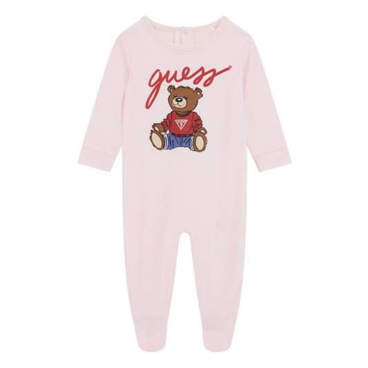 Guess - Pink Cotton Baby grow with Teddy Bear Mascot