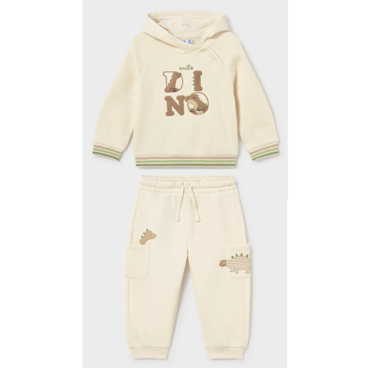 Mayoral - Ivory Dinosaur Tracksuit