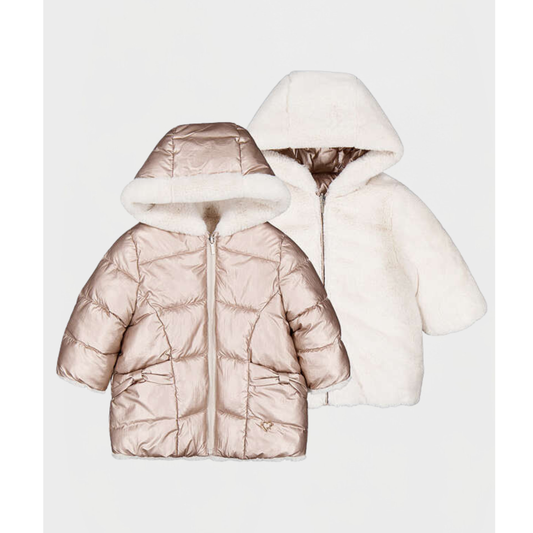 Mayoral - Two Sided Pink Ivory Coat