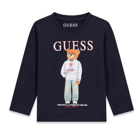 Guess - Blue Long Sleeve Bear Top