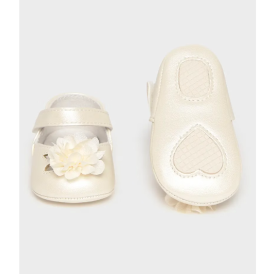 Mayoral - Beige Soft Shoes with Flower