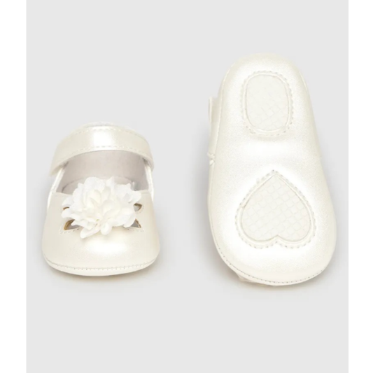 Mayoral - White Soft Shoes with Flower