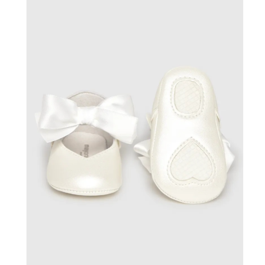 Mayoral - White Soft Shoes with Bow