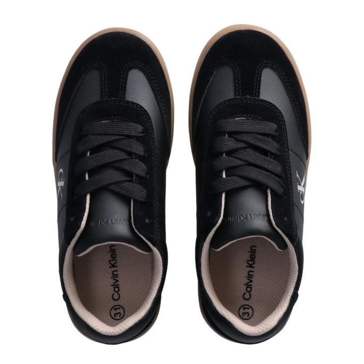 Calvin Klein - Black Cut Lace Up Sneakers