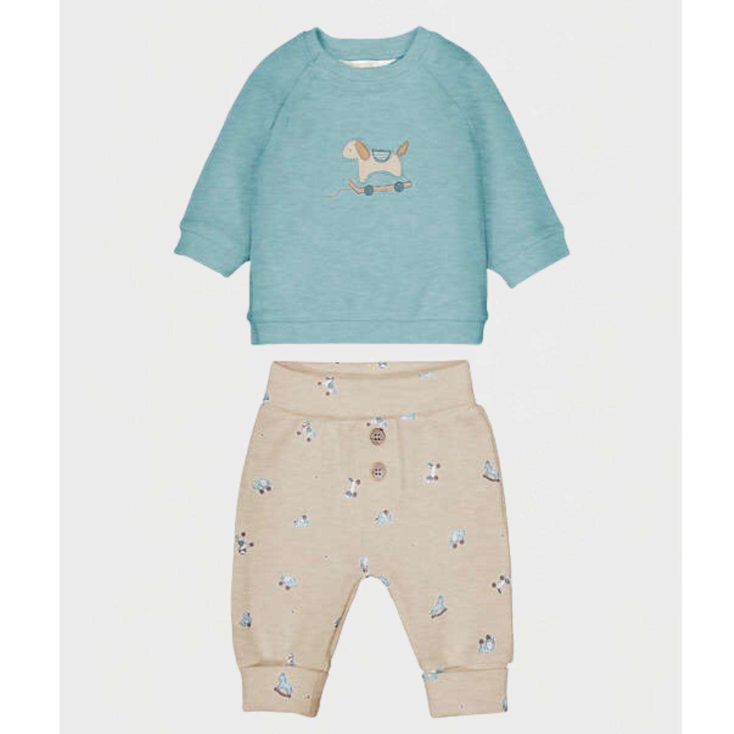 Mayoral - Mint Dogs Babies Cotton Set