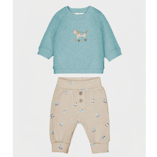 Mayoral - Mint Dogs Babies Cotton Set
