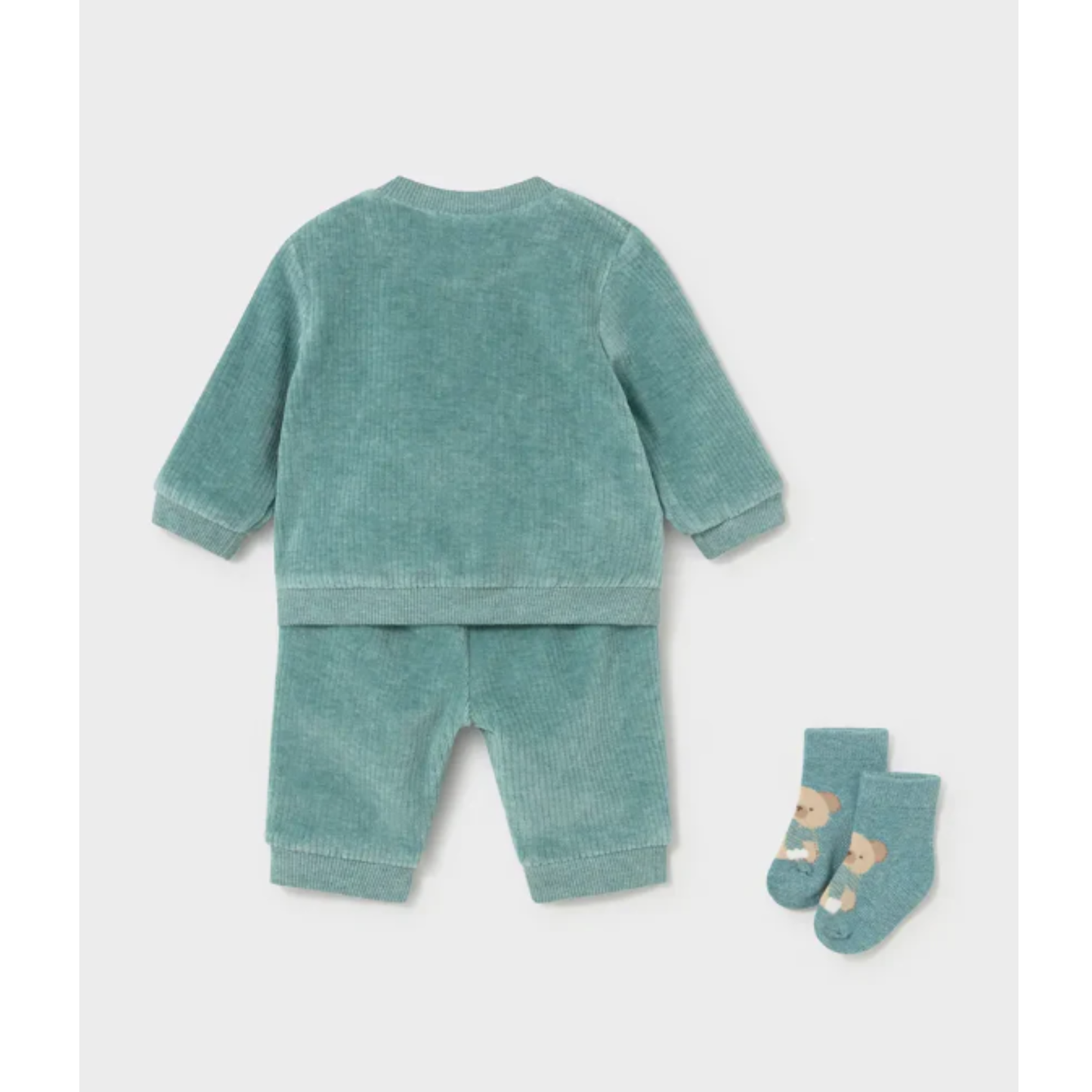 Mayoral - Baby Boys Velvet Mint Set