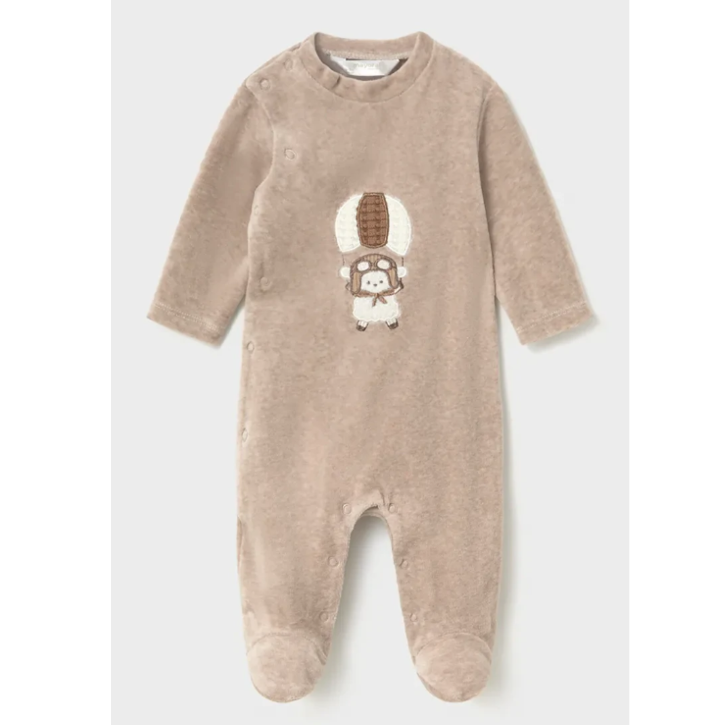 Mayoral - Beige Velvet Romper