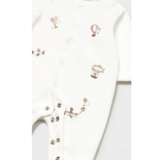 Mayoral - White Balloons Velvet Romper