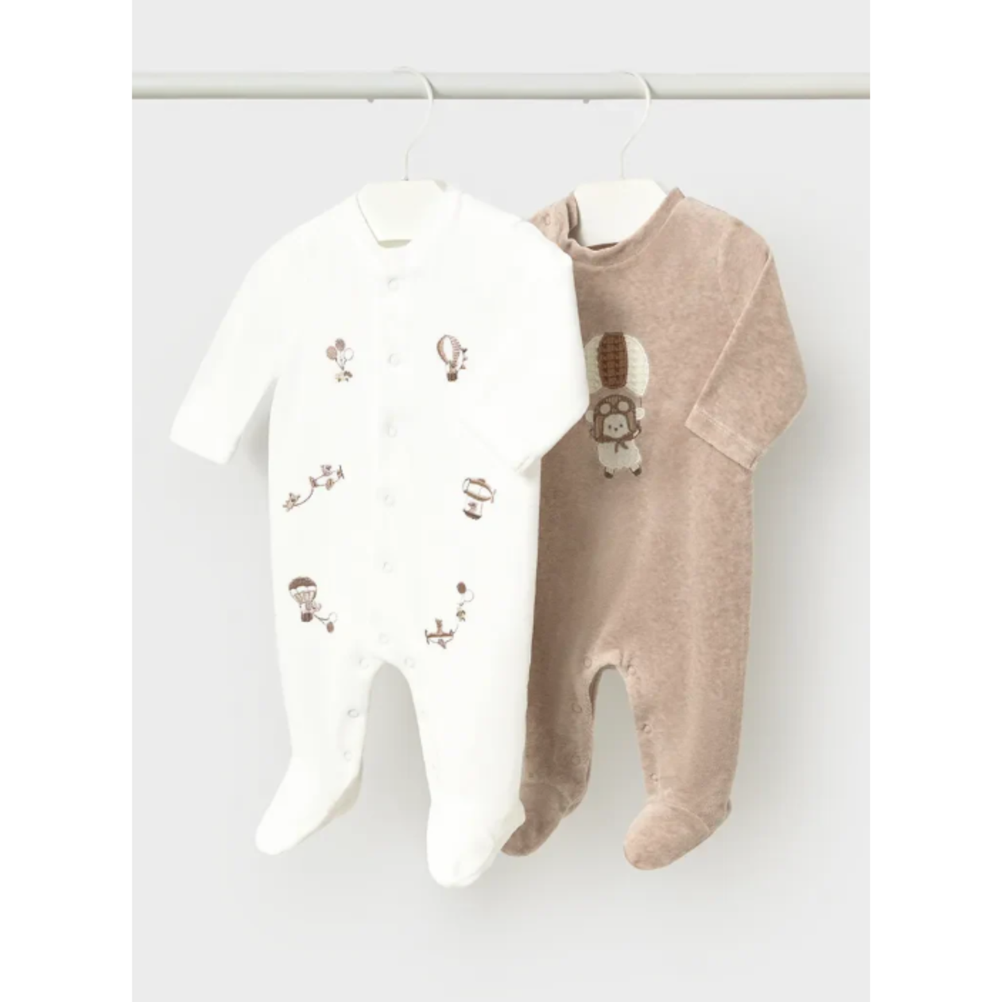 Mayoral - White Balloons Velvet Romper