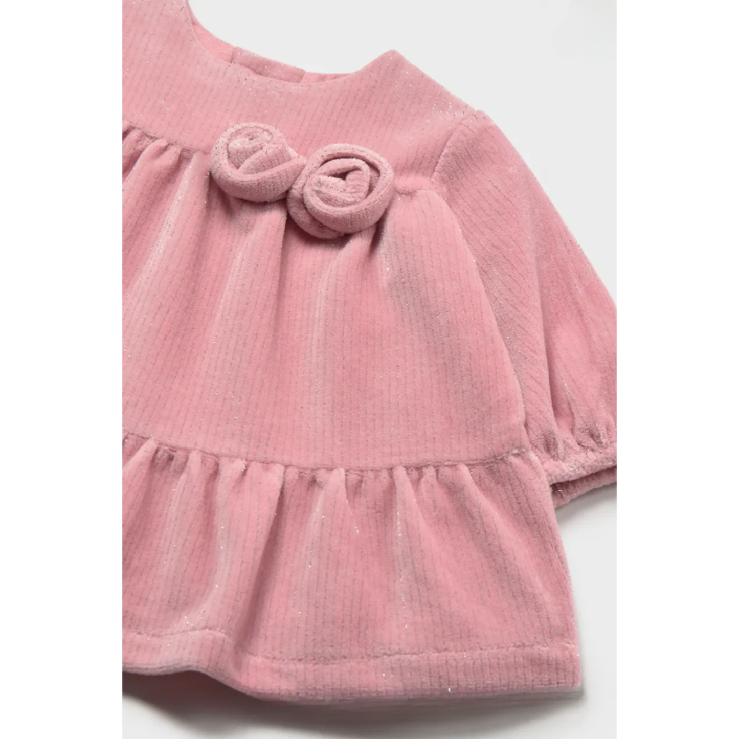 Mayoral - Pink Girls Velvet Formal Dress