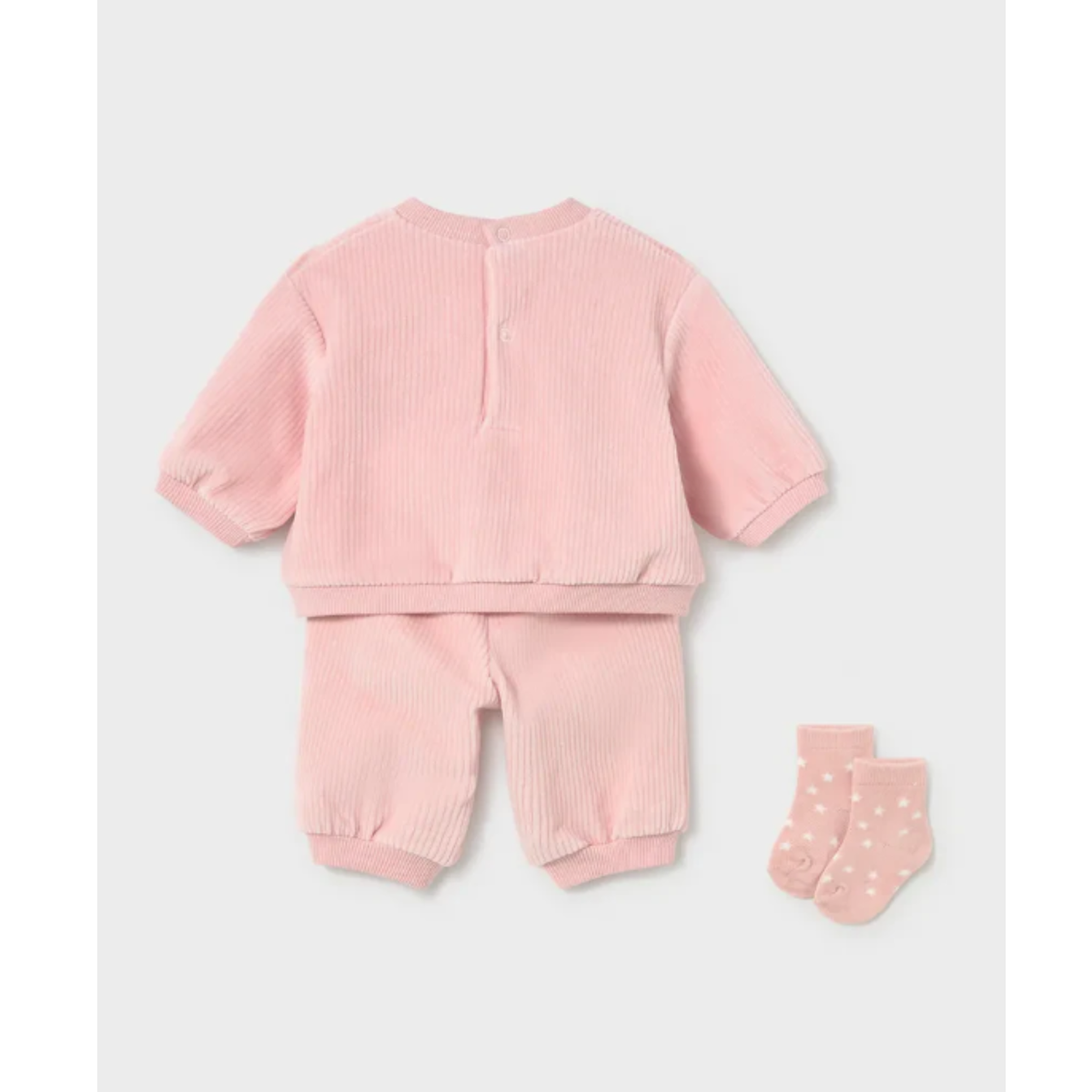 Mayoral - Baby Girls Pink Velvet Set