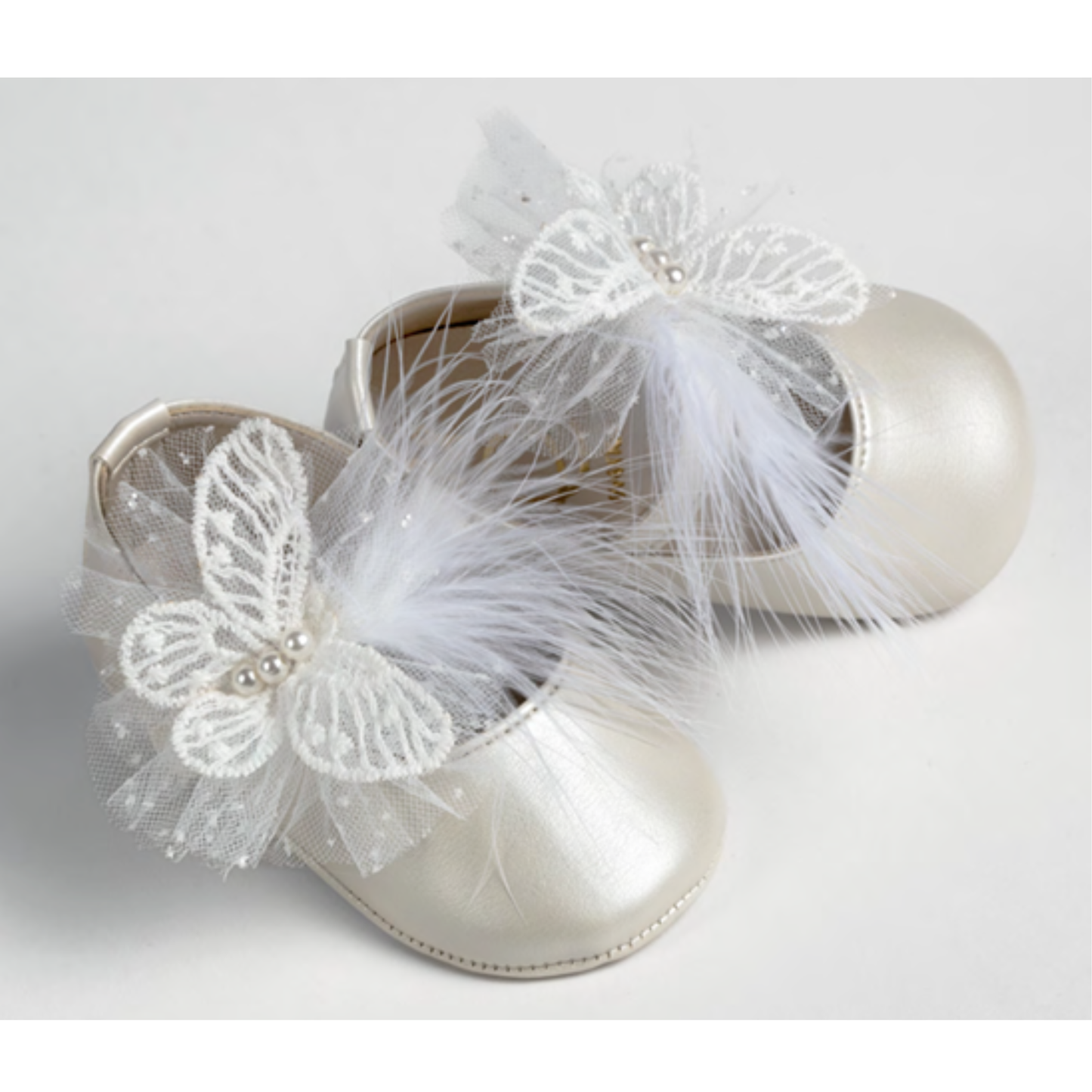 Everkid - Butterfly White Soft Shoes