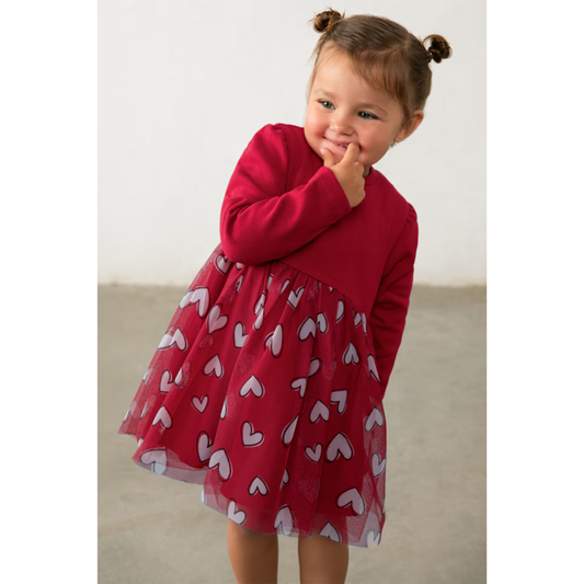Mayoral - Red Love Tulle Dress